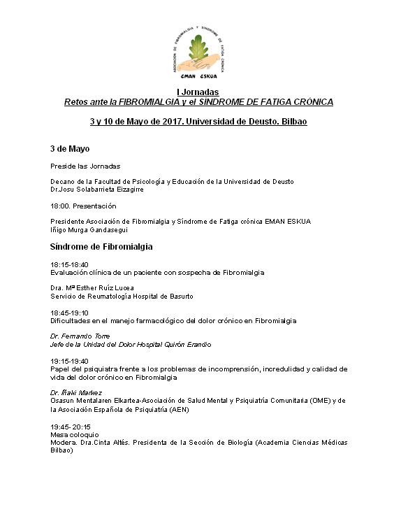 Jornadas 3 y 10 Mayo 2017